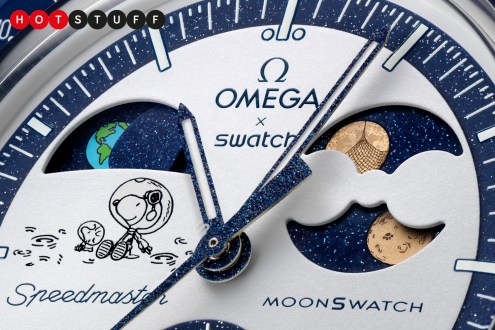 The new Snoopy MoonSwatch Moonshine Gold hides a neat secret on the dial