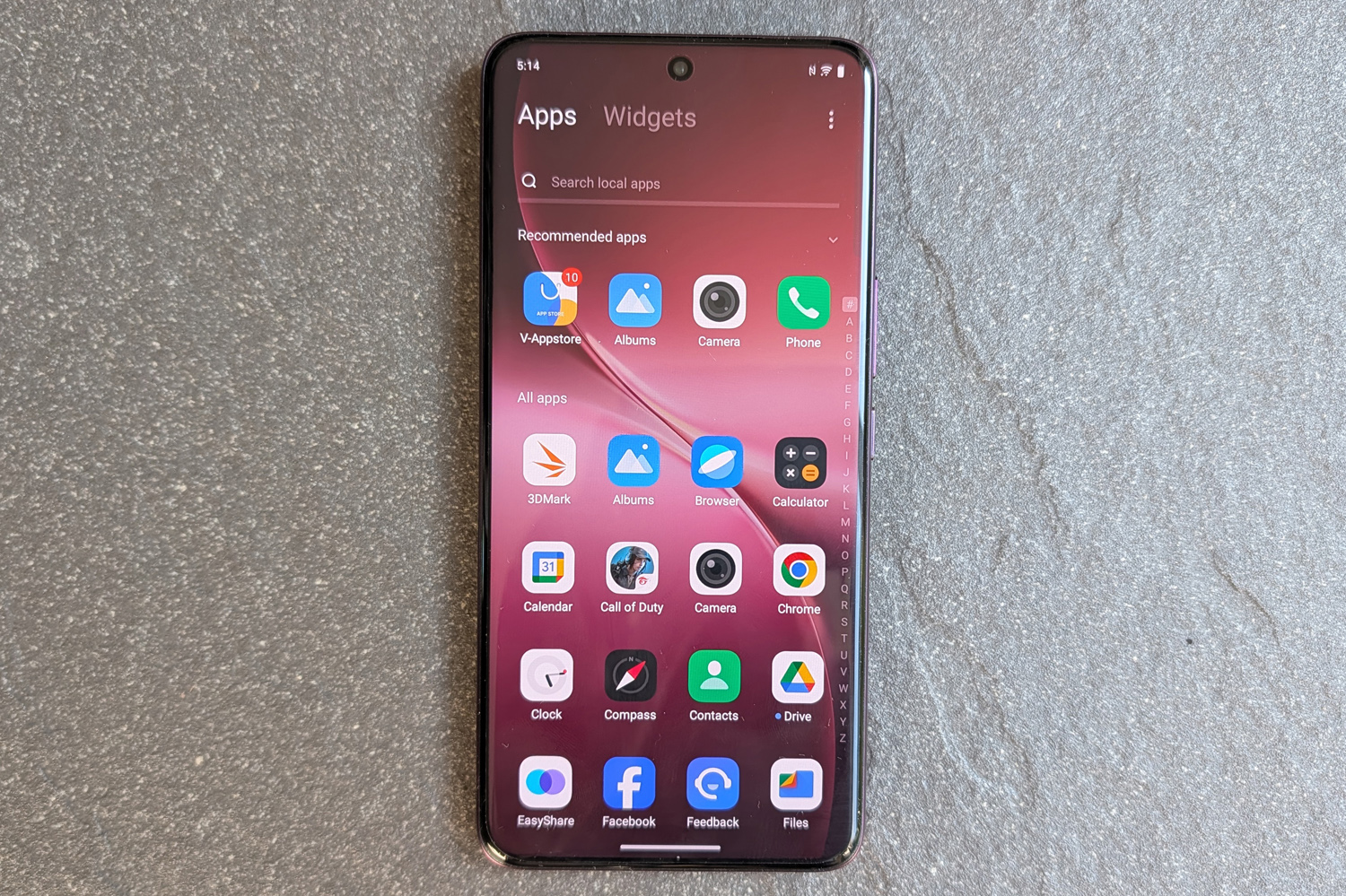 Vivo V60 review app drawer