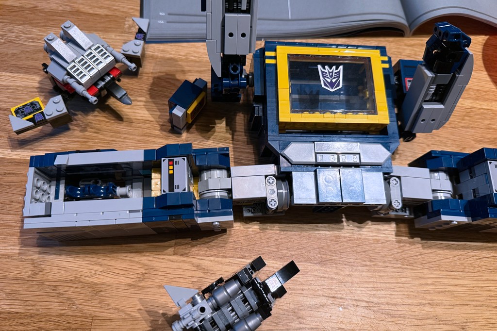Half-built lego Soundwave