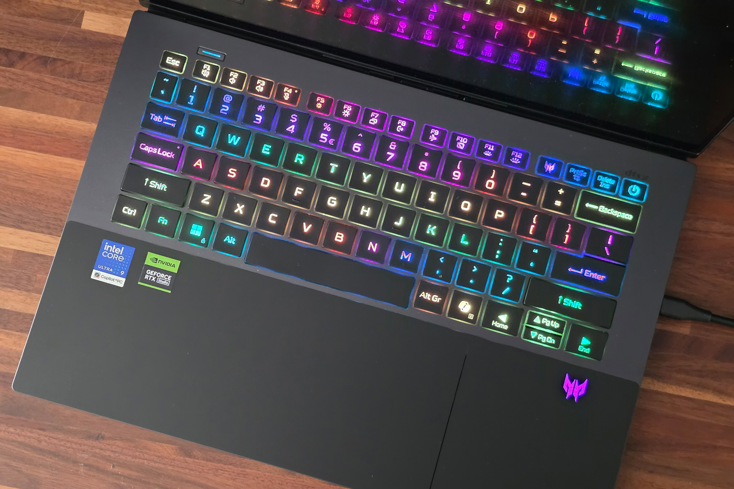 Acer Predator Triton 14 AI review keyboard