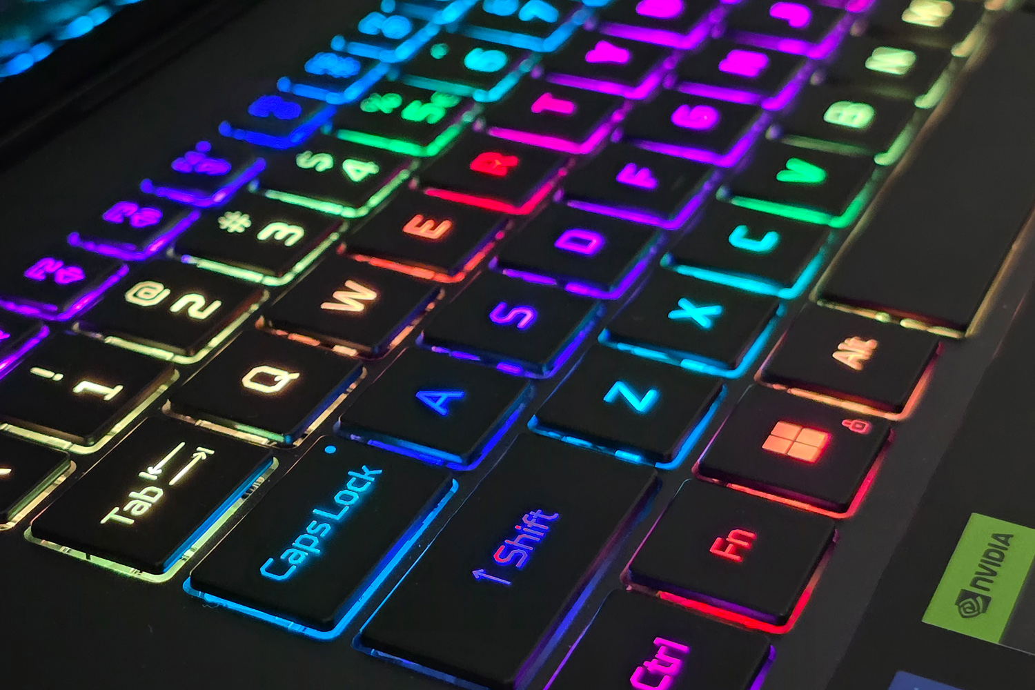 Acer Predator Triton 14 AI review rainbow keyboard