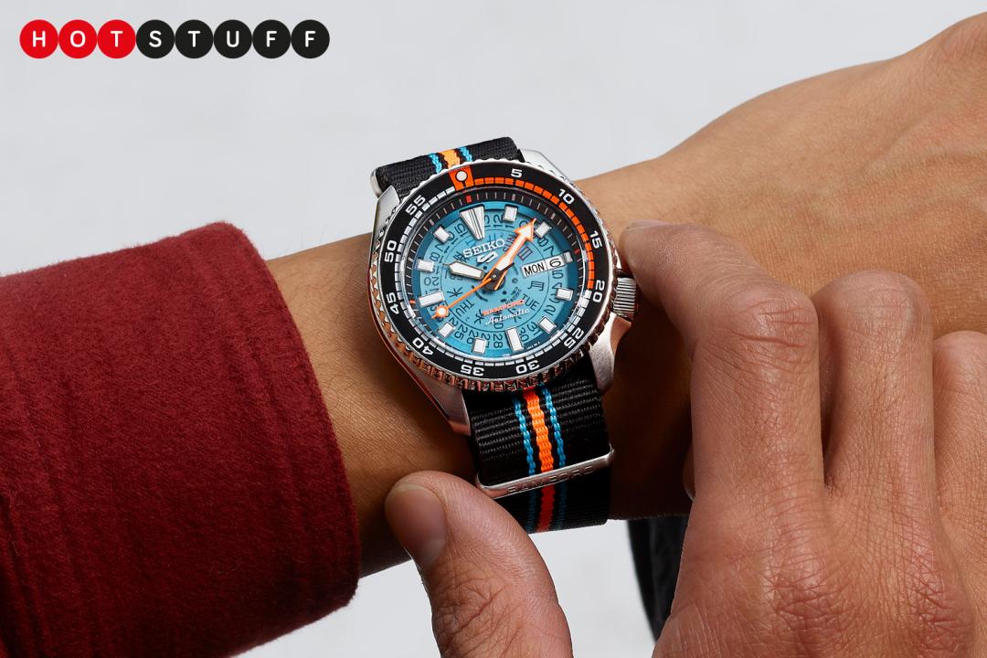Seiko 5 Sports x Bamford Limited Edition on wrist