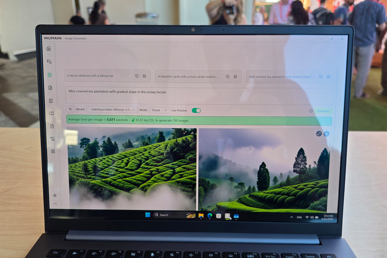 Humain Horizon Pro laptop image generation