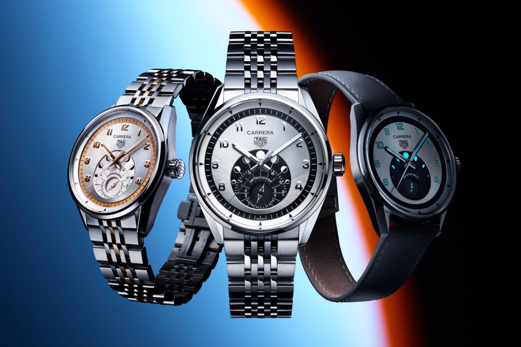 TAG Heuer Carrera Astronomer models in front of planet
