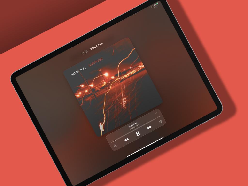 iPadOS 26 Lock Screen Music