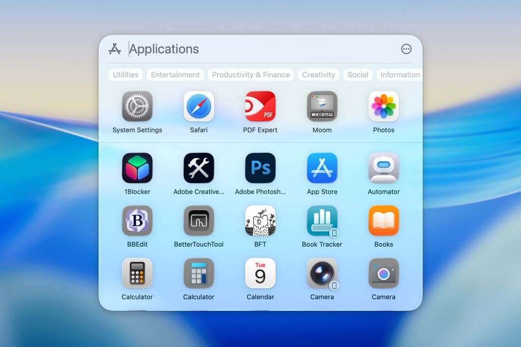 New macOS 26 Spotlight