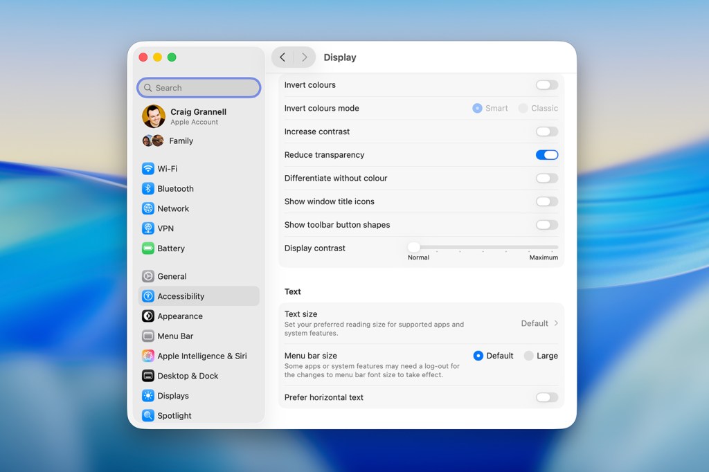 macOS 26 tone it down tip
