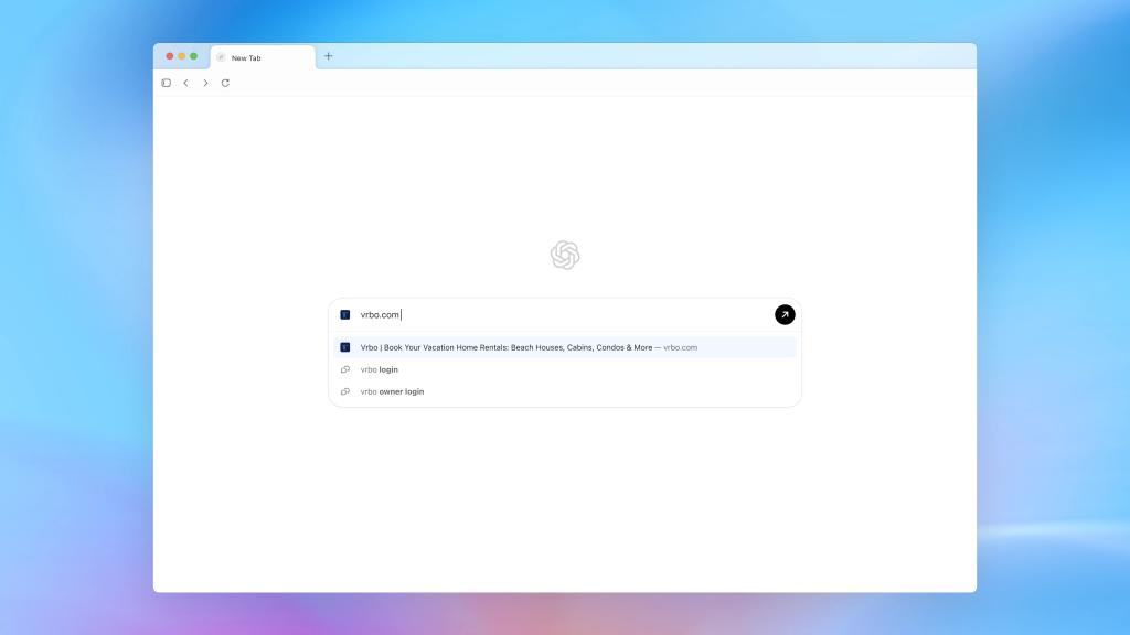 Visiting a URL in the ChatGPT Atlas browser