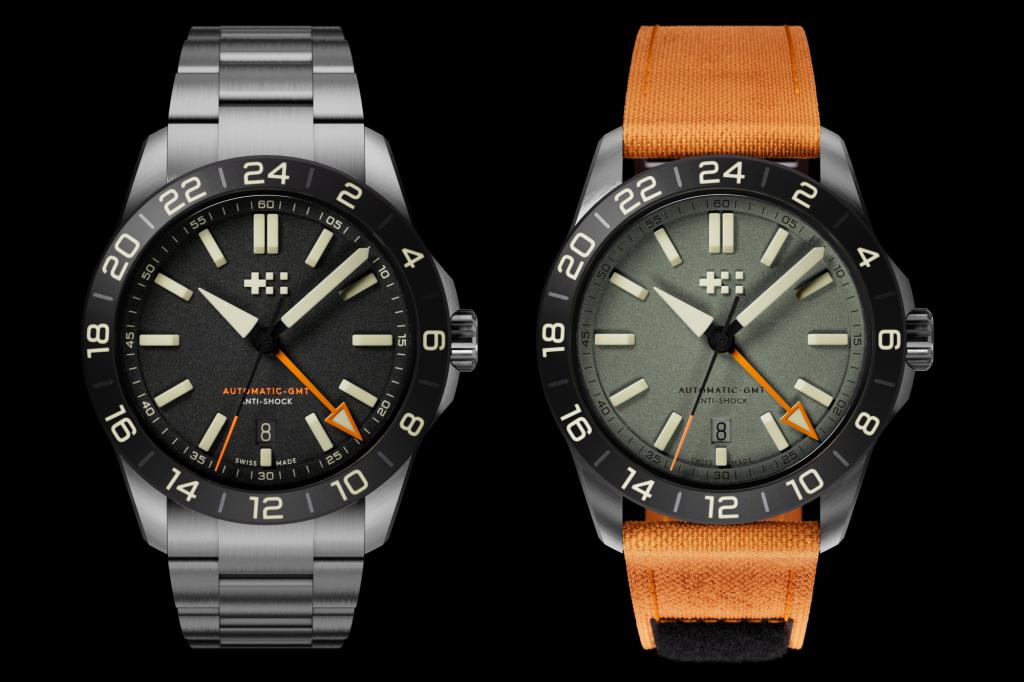 Christopher Ward C63 Sealander Extreme GMT models on black background