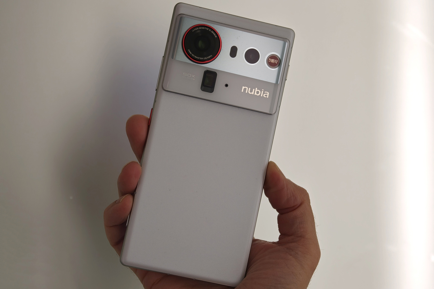 Nubia Z80 Ultra review in hand rear
