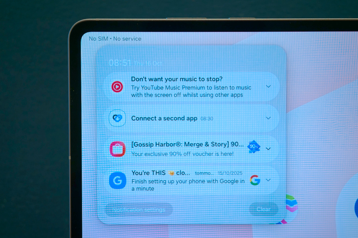 Samsung Galaxy Tab S11 Ultra review notifications