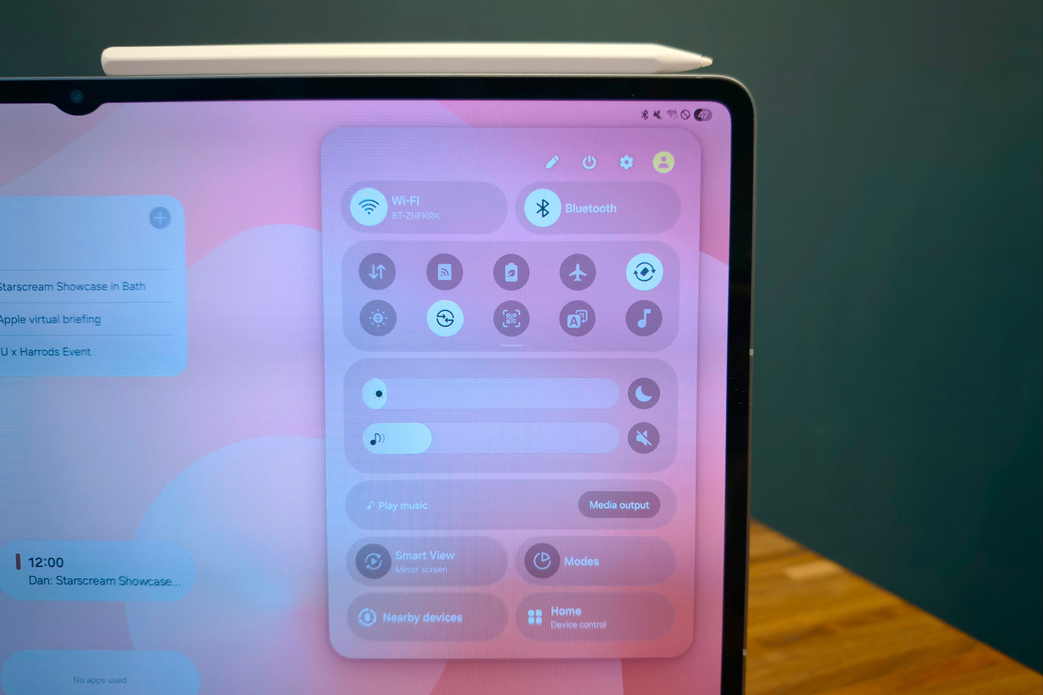 Samsung Galaxy Tab S11 Ultra review quick settings