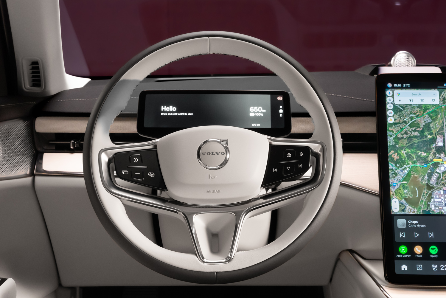 Volvo ES90 drive 2025 steering wheel