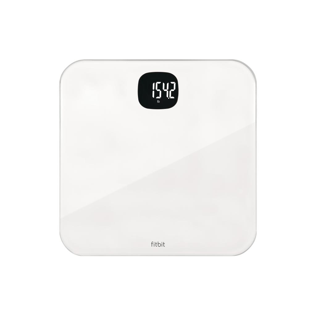 A white smart bathroom scale
