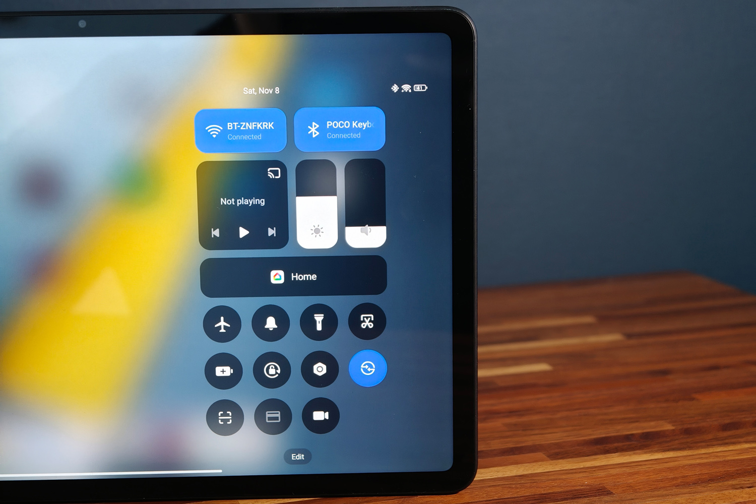 Poco Pad M1 review quick settings