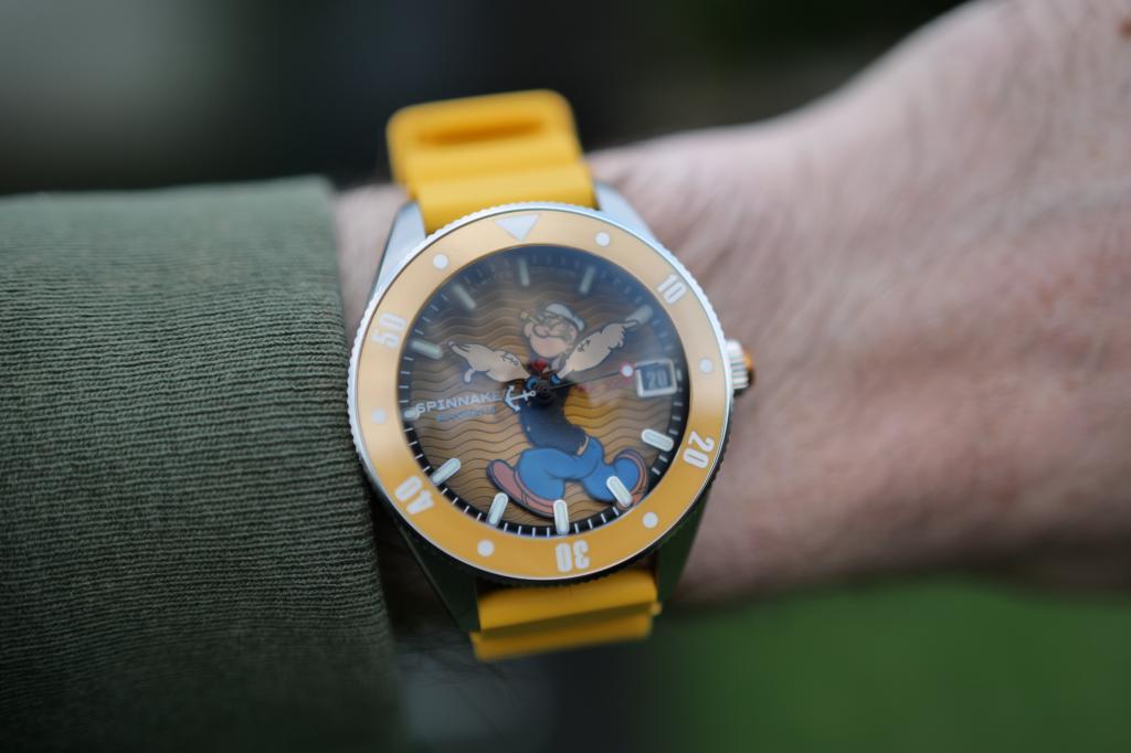 Spinnaker Popeye Watch on wrist