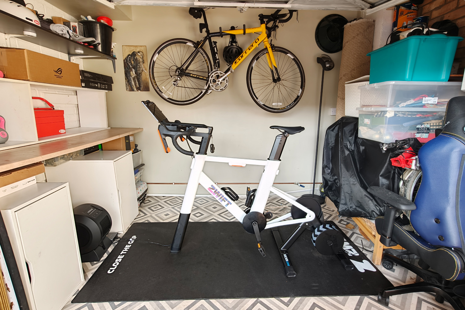 Zwift Ride in Garage