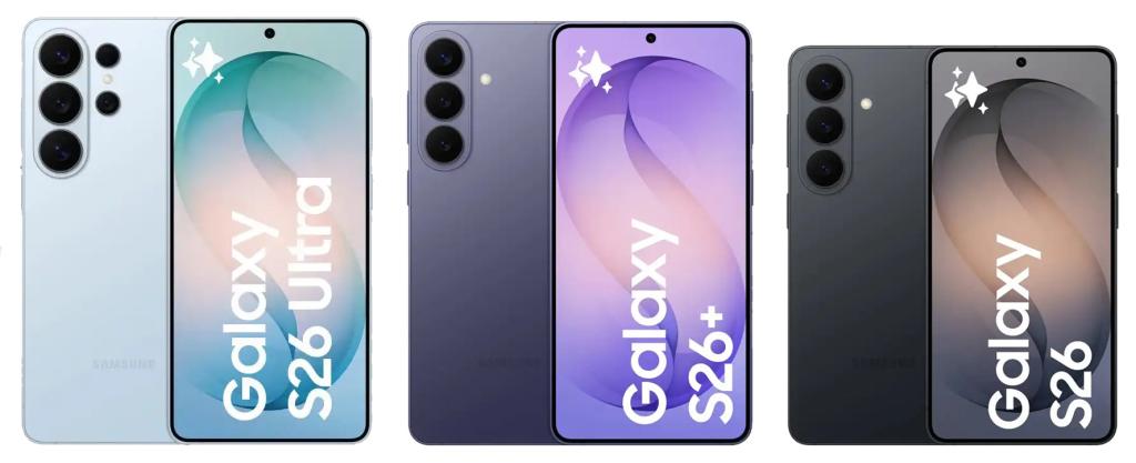 Samsung Galaxy S26 lineup EVleaks