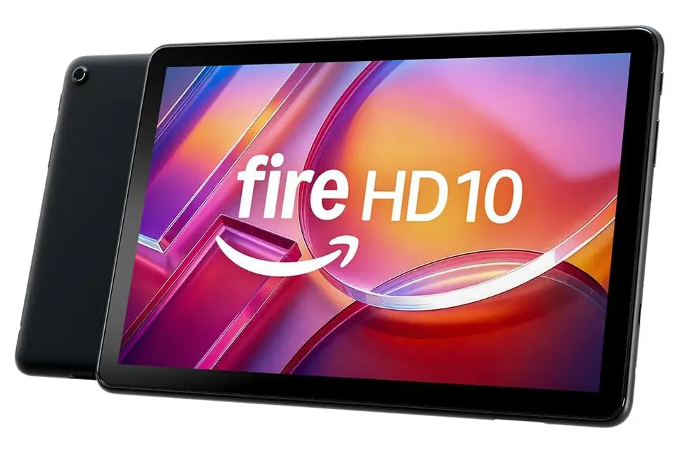 Fire HD 10 on white background