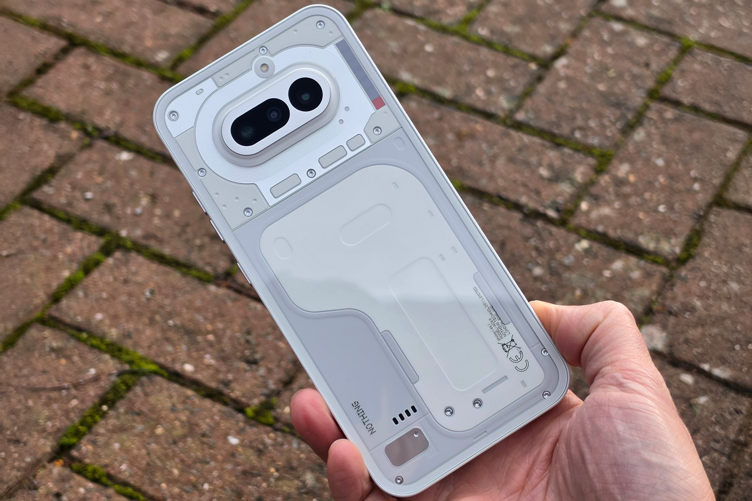 Nothing Phone 4a review in hand rear