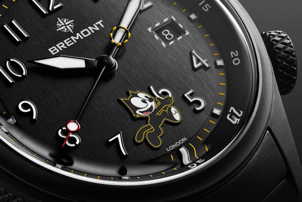 Bremont Felix the Car dial detail
