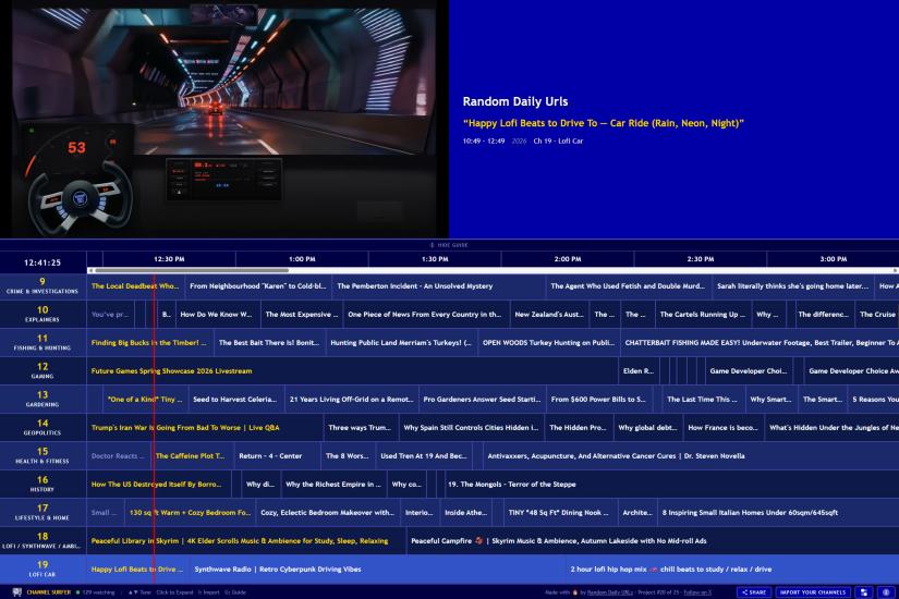 Someone turned YouTube into a retro TV guide – relive channel-surfing nostalgia