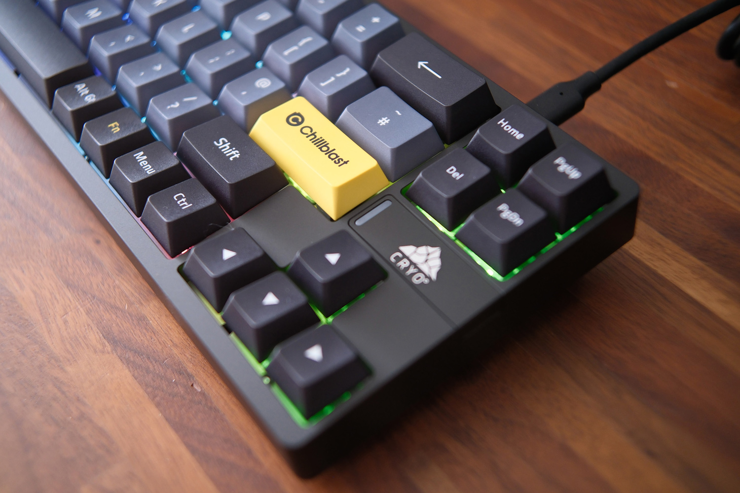 Chillblast Cryo Core SFF gaming PC review slate keyboard keys