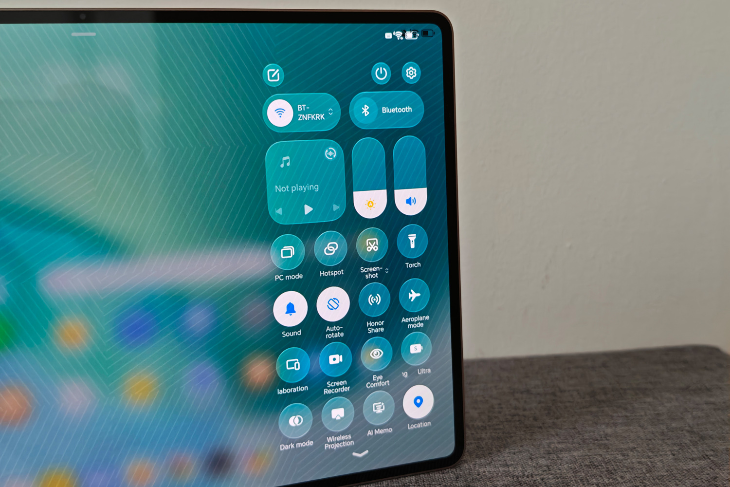 Honor MagicPad 4 review quick settings