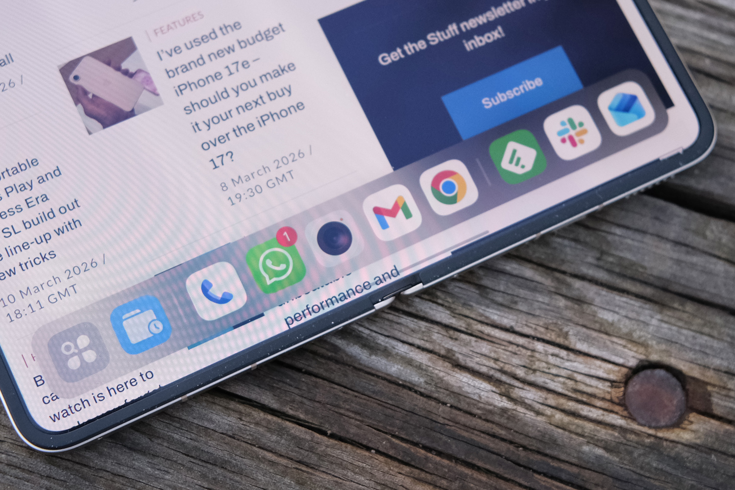 Oppo Find N6 review app bar