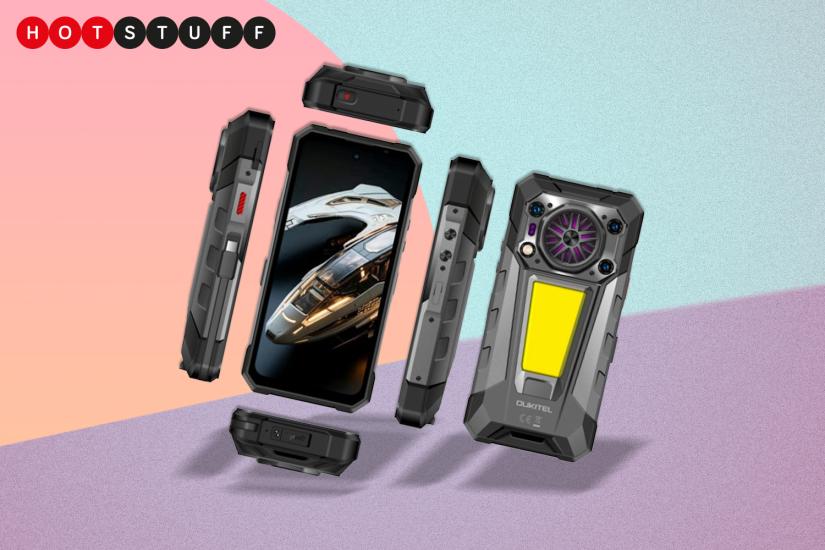 This crazy smartphone has a built-in fire starter. Yes – for starting actual fires