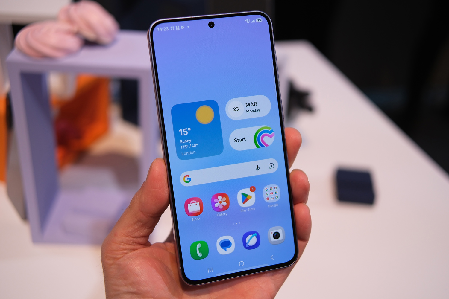 Samsung Galaxy A57 hands-on homescreen
