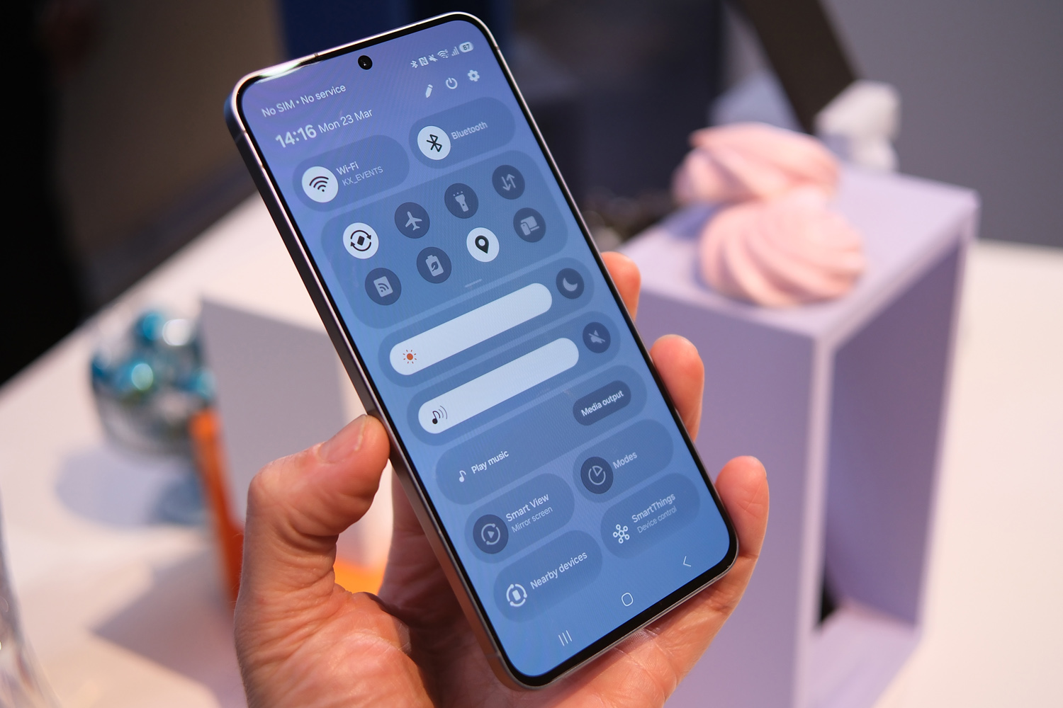 Samsung Galaxy A57 hands-on quick settings