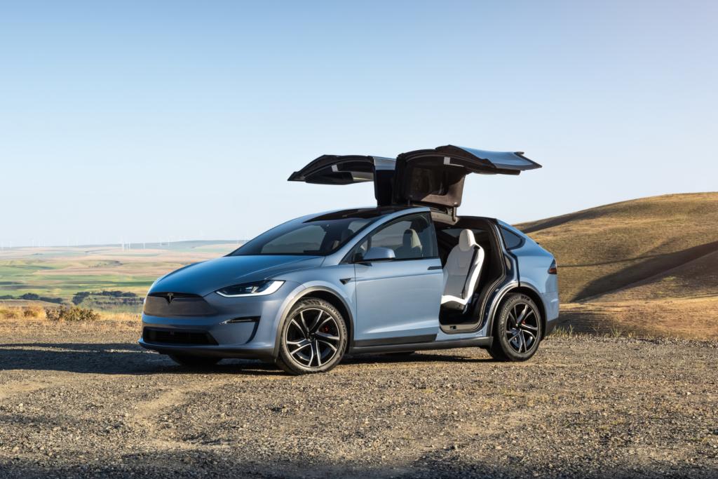 Tesla Model X on road