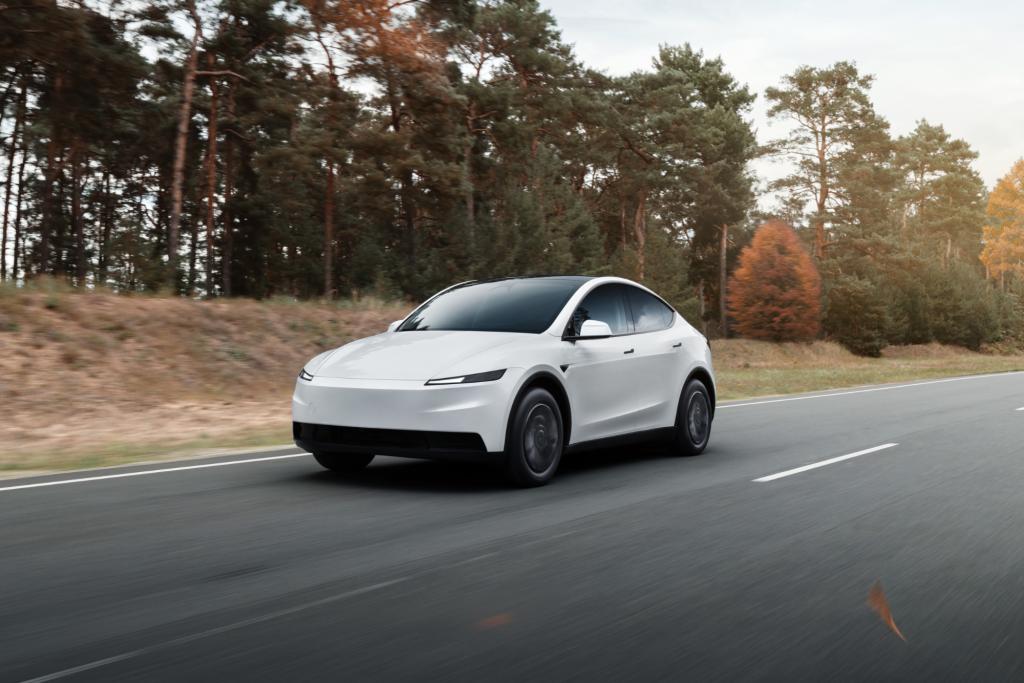 Tesla Model Y on road
