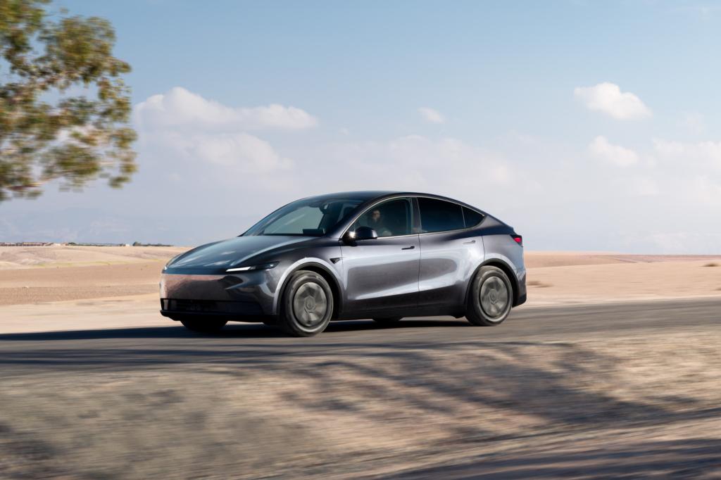 Tesla Model Y on road