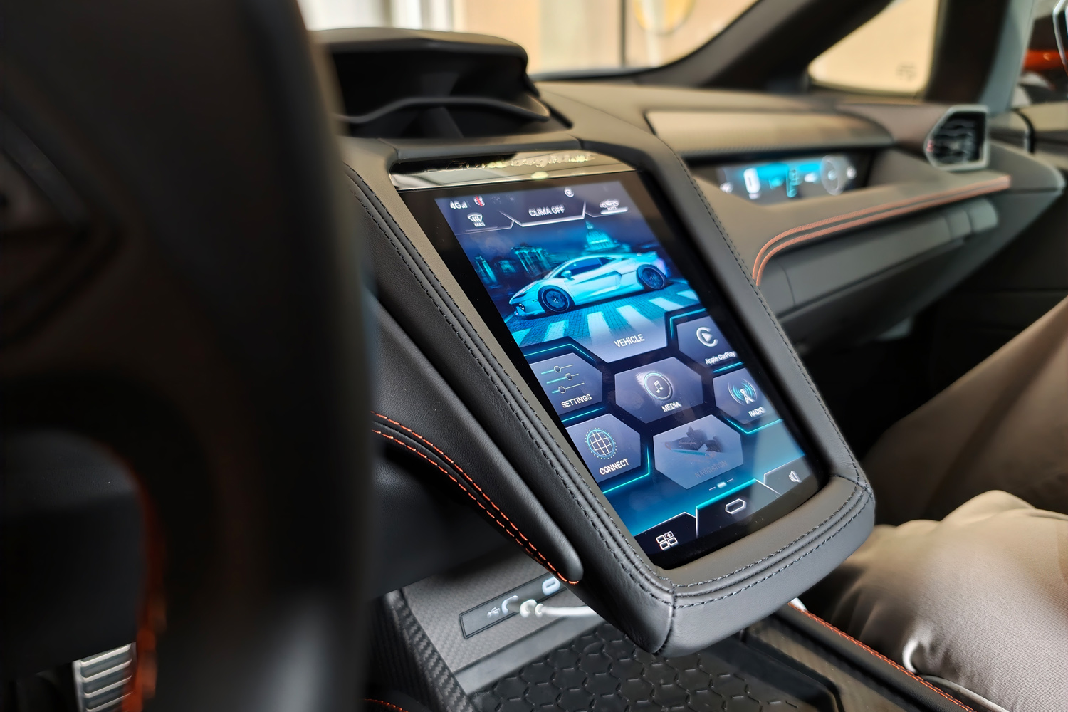 House of Sound listening experience garage Lamborghini infotainment