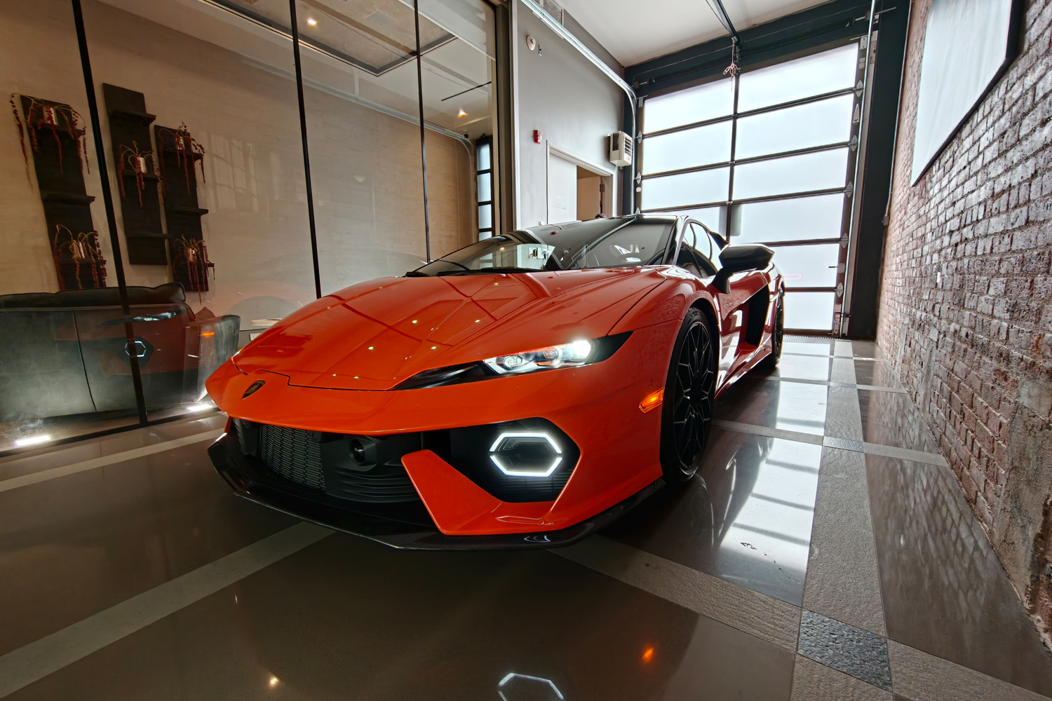 House of Sound listening experience garage Lamborghini