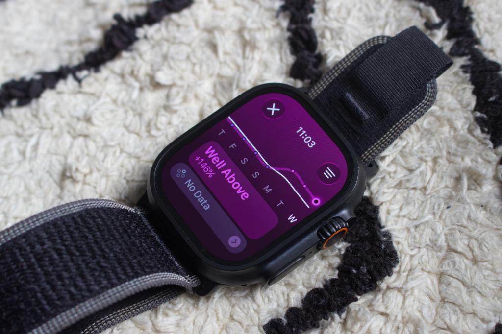 Training load on Apple Watch Ultra