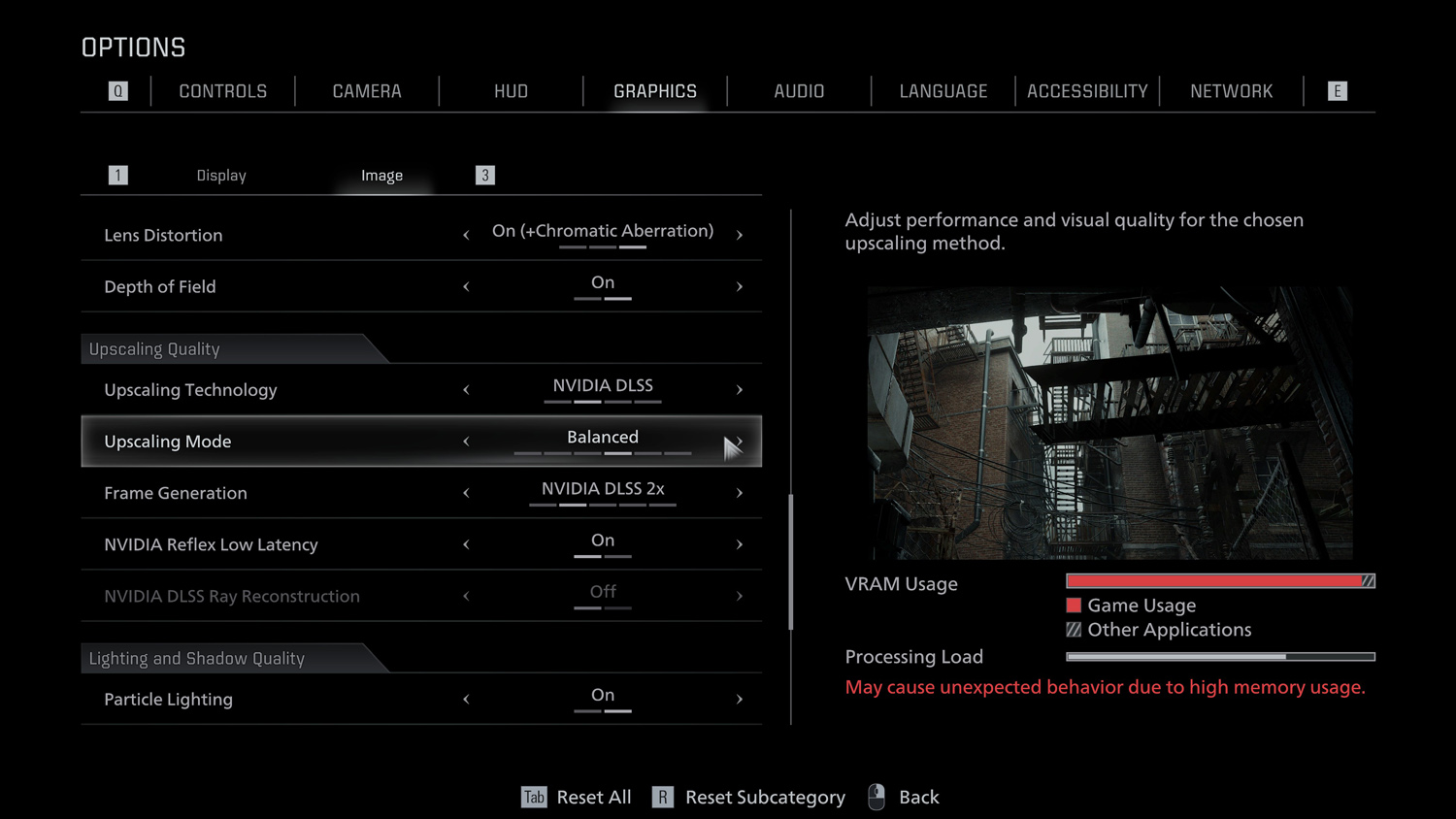 RE Requiem PC settings DLSS