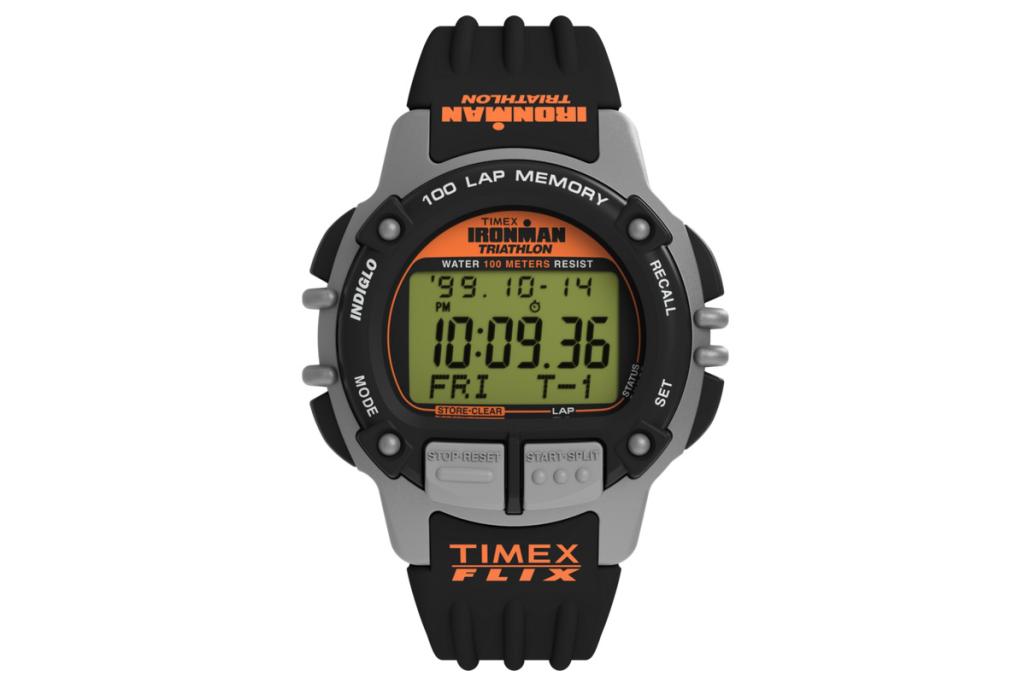 Timex Ironman Flix 100 Lap on white background
