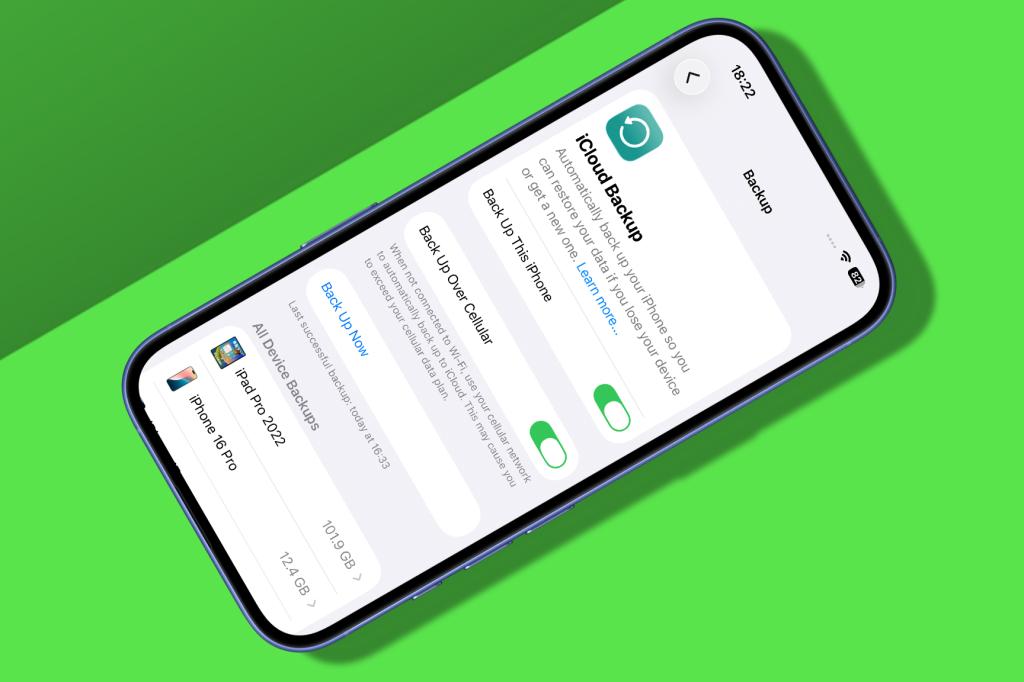 iCloud Backup in iPhone Settings