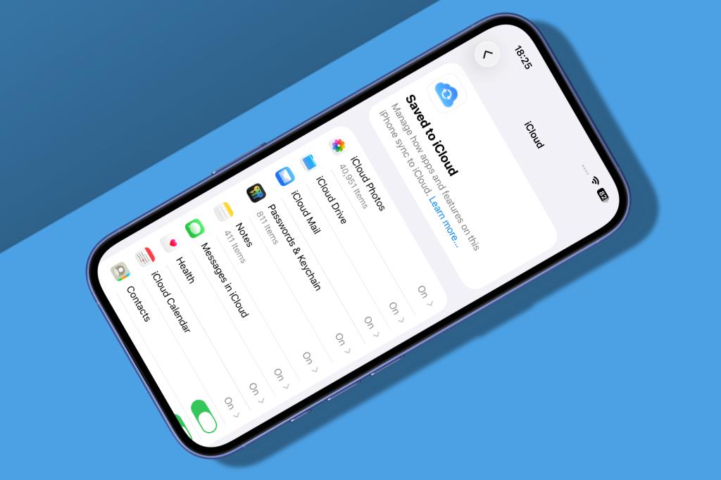 Saved to iCloud page