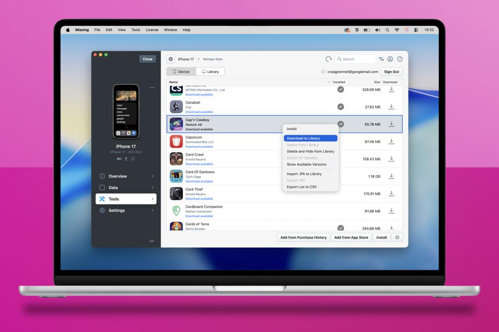 iMazing iPhone backup for Mac and Windows