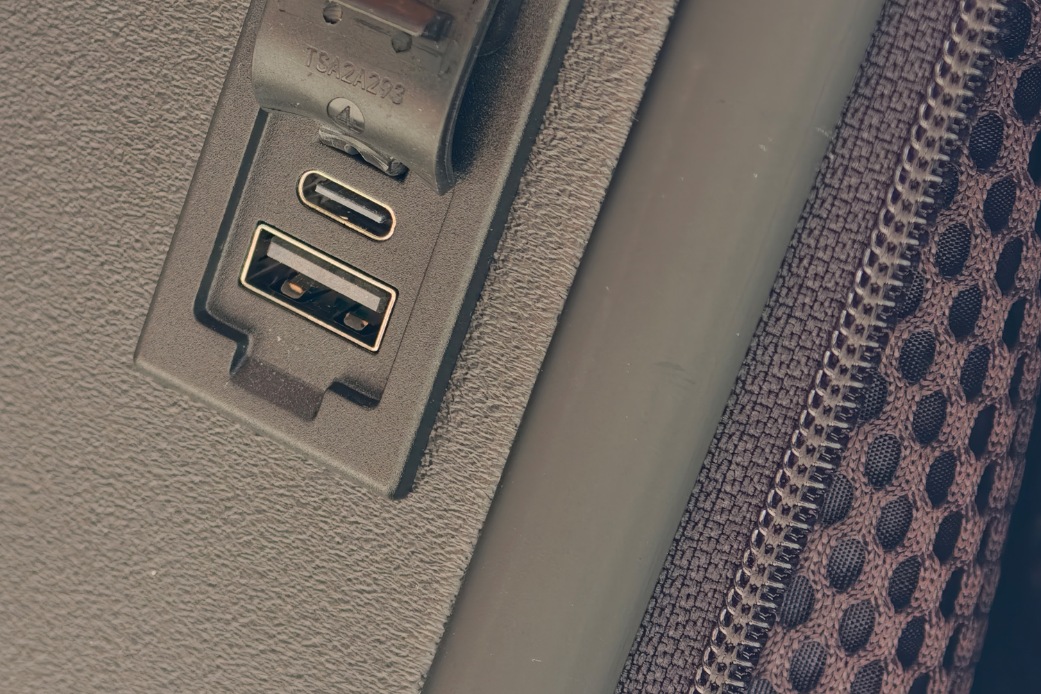 Emigre Hardcase carry-on passthrough USBs