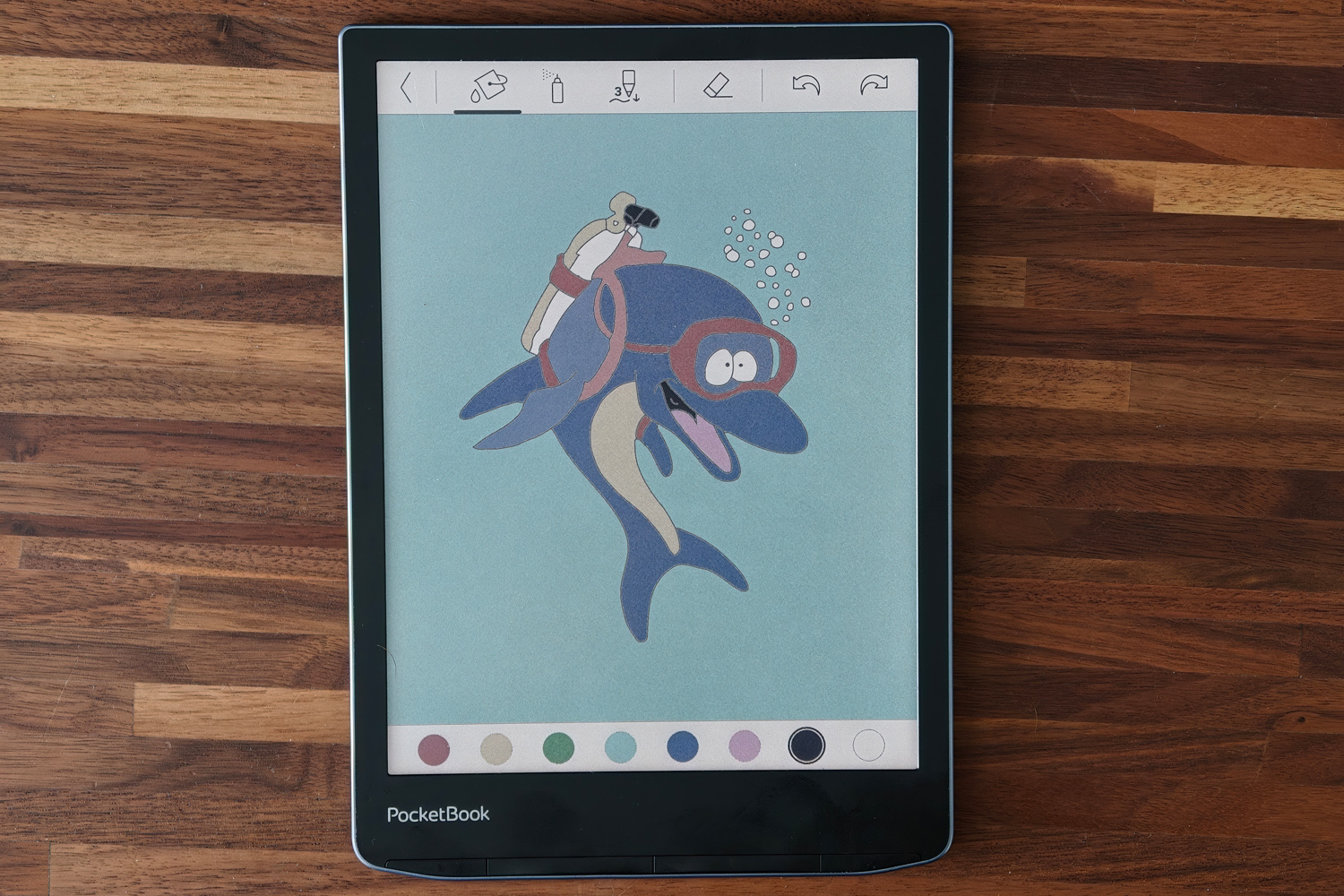 PocketBook InkPad Color 3 review colouring in