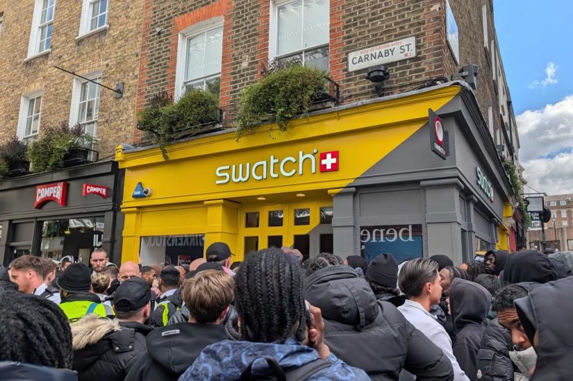 I camped in London for the Swatch x Audemars Piguet Royal Pop launch and it was absolute chaos (but also kind of fun)