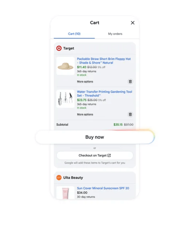 Universal Cart Google Shopping