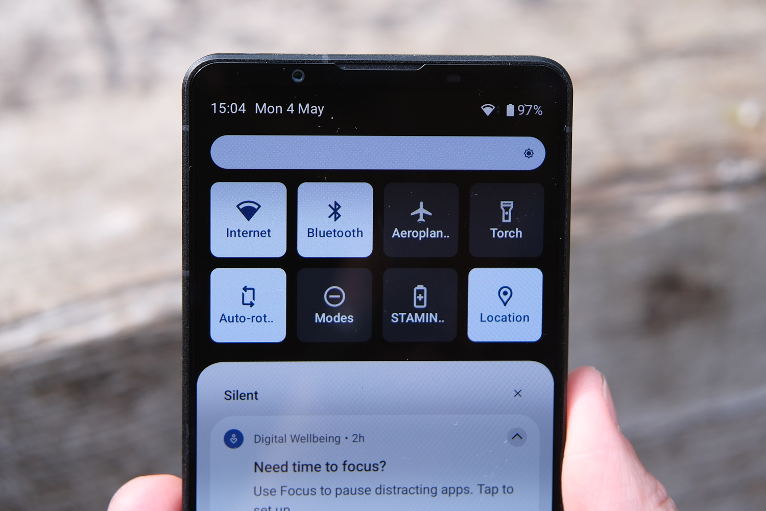 Sony Xperia 1 VIII review quick settings