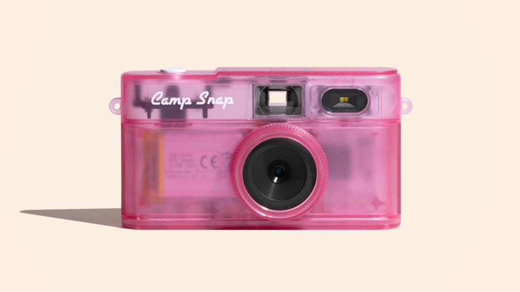 A pink Camp Snap 2 camera