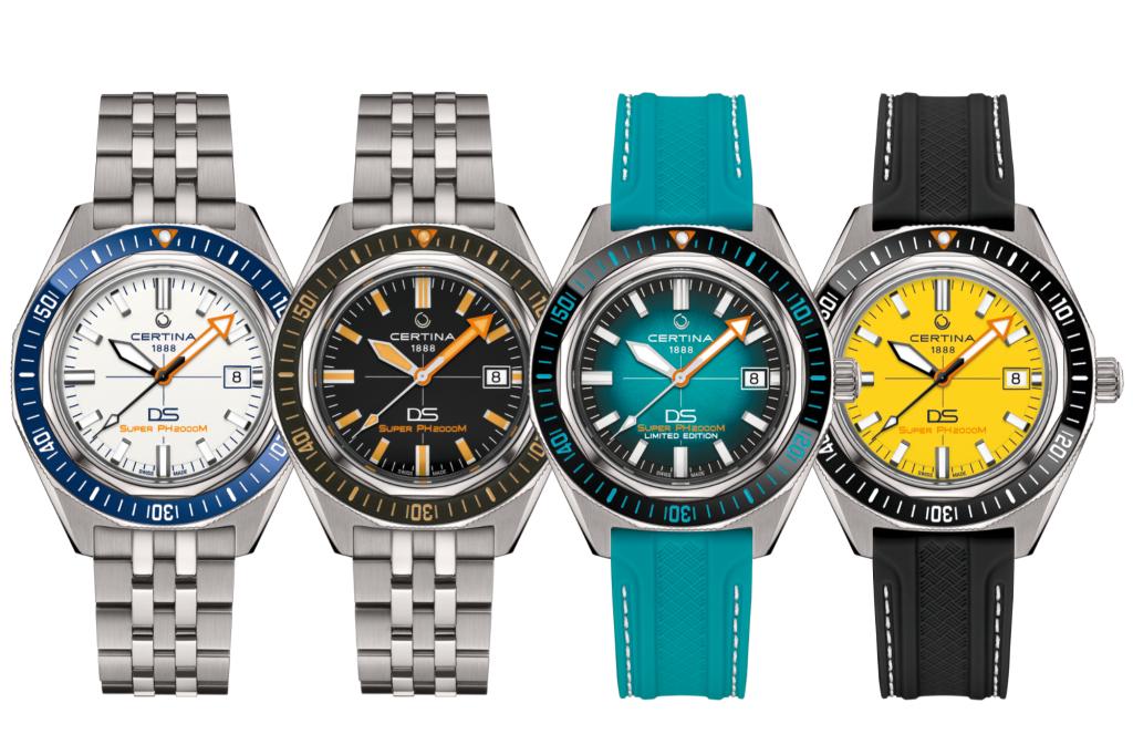Certina DS Super PH2000M colours on white background